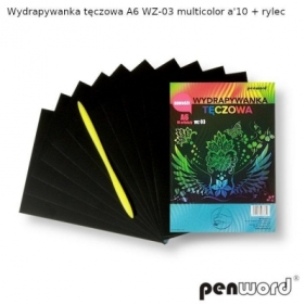 Wydrapywanka tęczowa A6 multicolor WZ-03