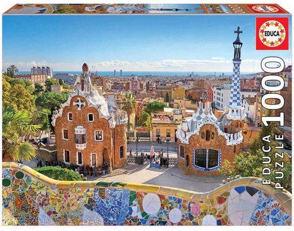 Puzzle 1000 elementów Barcelona widok z parku Guell (17966)