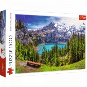 Trefl, Puzzle 1500: Jezioro Oeschinen, Alpy, Szawajcaria (26166)