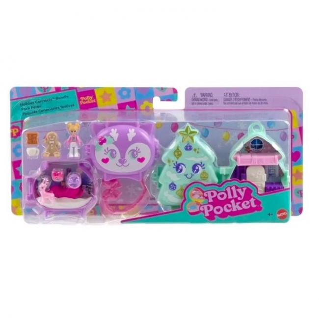 Polly Pocket Świąteczny zestaw kompaktowy 2-pak