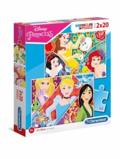 Puzzle SuperColor 2x20: Disney Princess (24766)