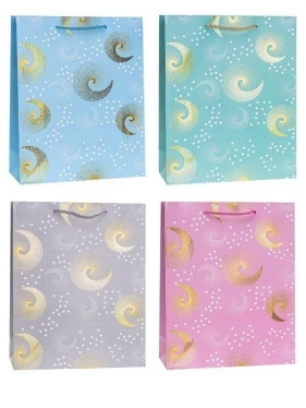 Torebka ozdobna 26x32x10cm hot-stamp mix ROZETTE