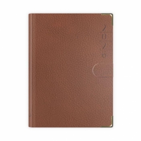 Terminarz 2026 B7 lux z zapinką brązowy