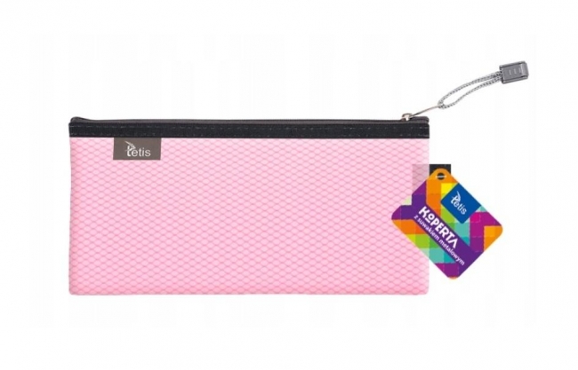 Koperta DL z suwakiem metalowym różowa