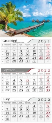Kalendarz 2022 Trójdzielny Letni urlop CRUX