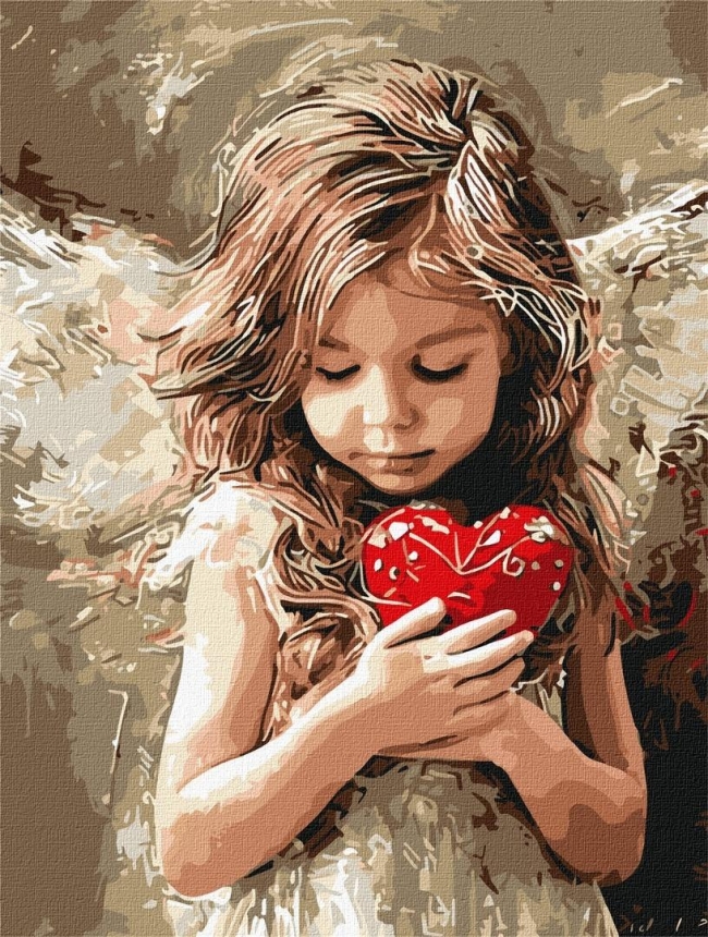 Malowanie po numerach - Anioł miłości 30x40cm