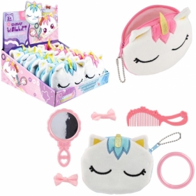 Zestaw piękności torebka pluszowa jednorożec MIX