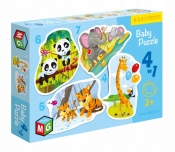 Baby Puzzle 4w1: Dzikie zwierzęta (0566)