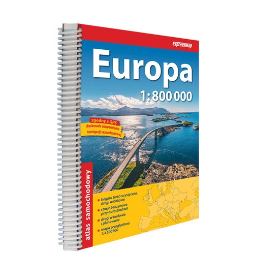 Europa; atlas samochodowy 1:800 000