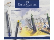 Farby akwarelowe CS w kostkach - 24 kol. Plastikowe opakowanie Faber-Castell (169724 FC)