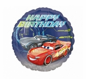 Balon foliowy Cars - Happy Birthday 46cm