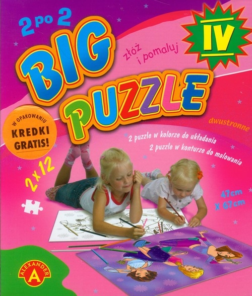 Puzzle 2x12: Big puzzle IV do kolorowania (0300)