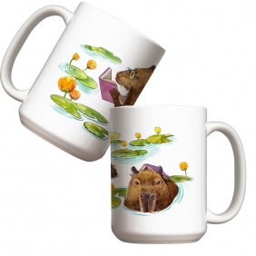 Kubek duży (440 ml) – Kapibary książkowe