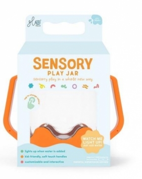 Słoik sensoryczny do napełnienia wodą pomarańczowy