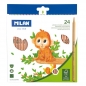 Kredki ołówkowe MILAN NATURAL 212FSC sześciokątne, 24 kolory (07221224FSC)