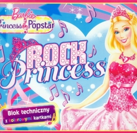 Blok techniczny A4 Barbie z kolorowymi kartkami 10 kartek Rock Princess - <br />