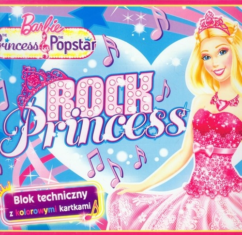 Blok techniczny A4 Barbie z kolorowymi kartkami 10 kartek Rock Princess