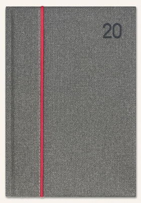Kalendarz książkowy A5 Best Classic 2020 szara juta wstawka