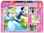 Puzzle 4w1 Disney Princess: 12+16+20+25