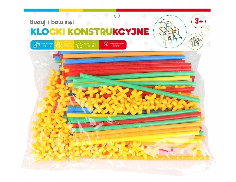Klocki konstrukcyjne - Słomki, 220 el. (B112664)