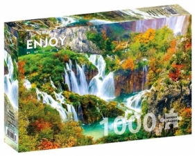 Puzzle 1000 Wodospady Plitwickie/Chorwacja