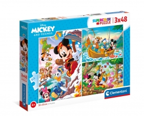 Puzzle SuperColor 3x48: Mickey and Friends (25266)