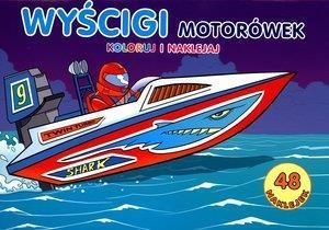 Wyścigi motorówek Koloruj i naklejaj