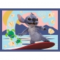 Trefl, Puzzle 4w1 Lilo & Stitch, Wakacje na Hawajach (34666)