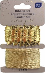 Zestaw tasiemek 2x2m Satin Gold - złote