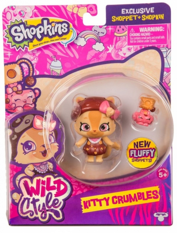 Figurki Shopkins Sezon 9 Wild Shoppets - Kitty Crumbles (SHP56696F)