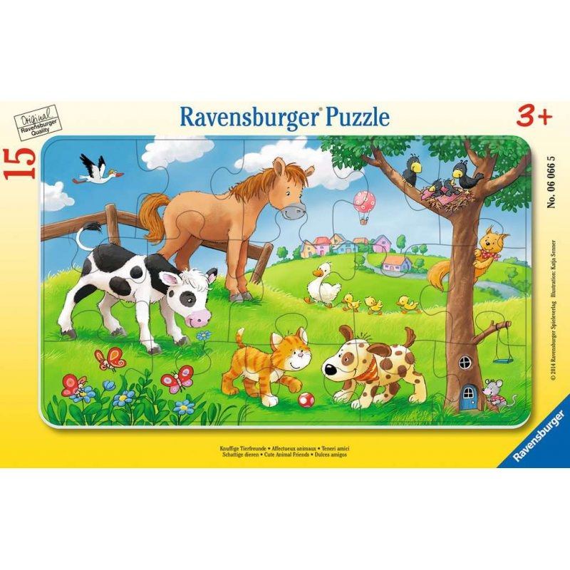 Puzzle ramkowe 15: Miłośnicy słodkich zwierząt (6066)