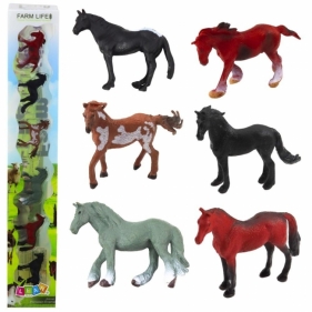 Zestaw mini figurki konie 5-6cm 6szt