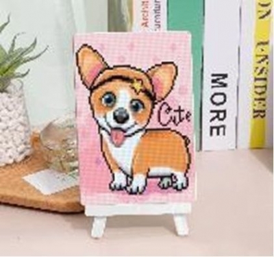 <img src='https://webimage.pl/pics/665/2/d5902444072665.jpg' style='height:440px' /> Diamentowa mozaika piesek cute w opasce +sztaluga NO-1007266