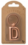 Metalowy brelok do kluczy litera D Keyring