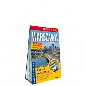 Warszawa kieszonkowy laminowany plan miasta 1:26 000 - Opracowanie zbiorowe