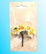  Kwiatki papierowe różyczki biało-żółte