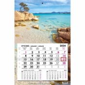 Kalendarz 2024 jednodzielny gł. płaska Sardynia