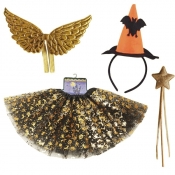 Strój czarownicy ze złotymi skrzydłami (128665)