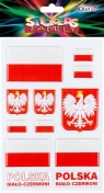 Naklejki wypukłe w barwach narodowych 14x21cm