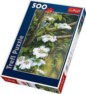Puzzle 500 Sikorka pośród kwiatów (37166)