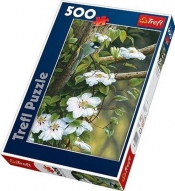 Puzzle 500 Sikorka pośród kwiatów (37166)