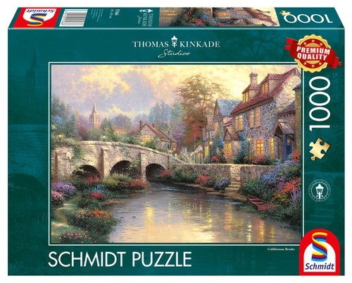 Puzzle 1000 Thomas Kinkade Na starym moście