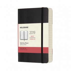 Kalendarz 2019 dzienny Moleskine 12M P czarny