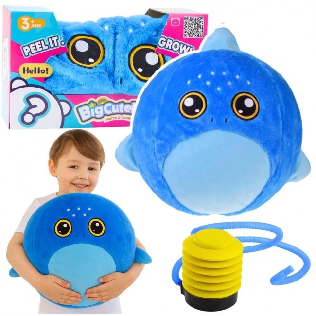 <img src='https://webimage.pl/pics/666/6/d5905991086666.jpg' style='height:440px' /> Piłka do skakania rekin niebieski + pompka 50cm