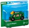 Brio World: Lew w wagoniku (63396600) Wiek: 3+