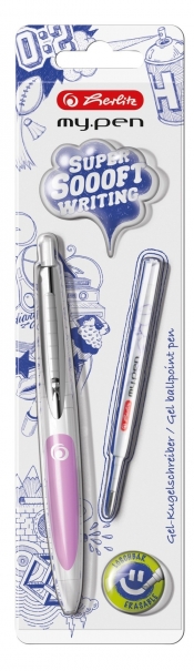 Długopis atramentowy my.pen biało-różowy