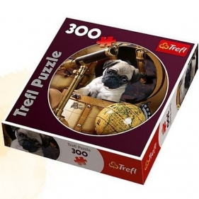 Mopsik globtroter Puzzle Okrągłe - <br />