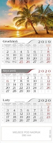 Kalendarz 2020 Trójdzielny Pod Palmami CRUX