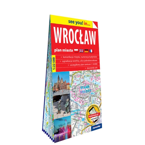 Wrocław; papierowy plan miasta 1:22 500