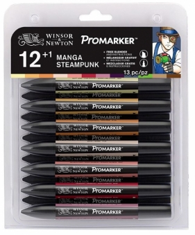 Zestaw pisaków Promarker Winsor & Newton Steampunk, 12 kolorów